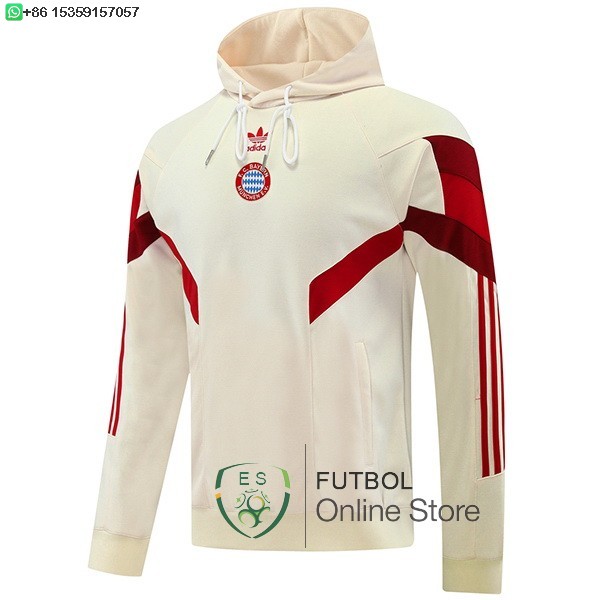 Chaqueta Con Capucha Bayern Munich 24/2025 Amarillo Rojo Chaqueta Con Capucha Bayern Munich 24/2025 Amarillo Rojo