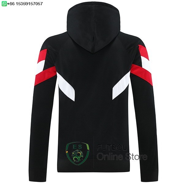 Chaqueta Con Capucha Manchester United 24/2025 Negro Rojo