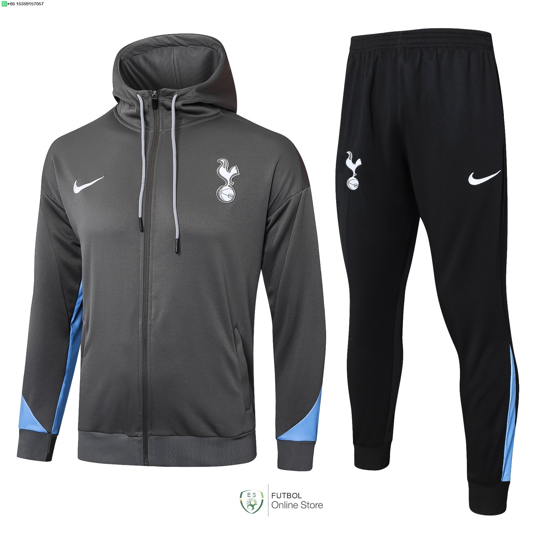 Chaqueta Conjunto Completo Con Capucha Tottenham Hotspur 24/2025 Gris