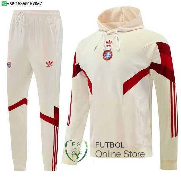 Conjunto Completo Chaqueta Con Capucha Bayern Munich 24/2025 Amarillo Rojo Conjunto Completo Chaqueta Con Capucha Bayern Munich 24/2025 Amarillo Rojo