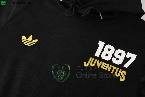 Conjunto Completo Chaqueta Con Capucha Juventus 24/2025 Negro