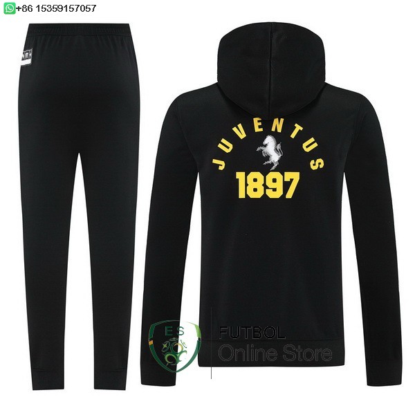 Conjunto Completo Chaqueta Con Capucha Juventus 24/2025 Negro
