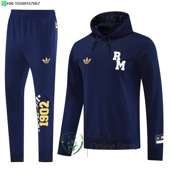 Conjunto Completo Chaqueta Con Capucha Real Madrid 25/2026 Azul Marino