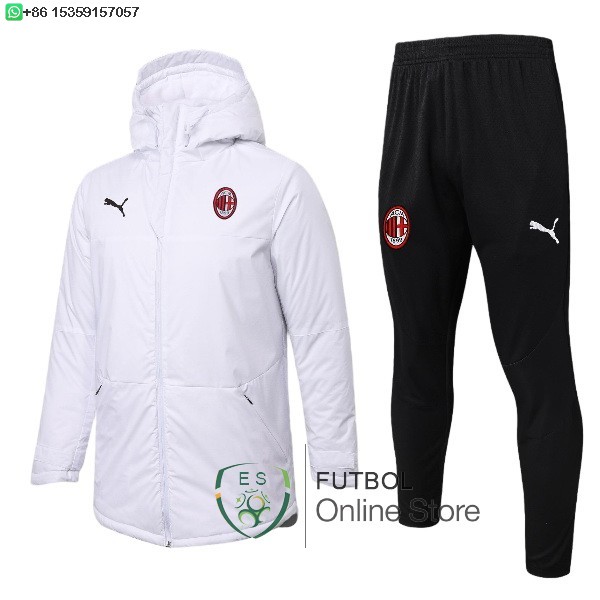 Conjunto Completo Chaqueta De Algodon AC Milan 25/2026 Blanco I Negro