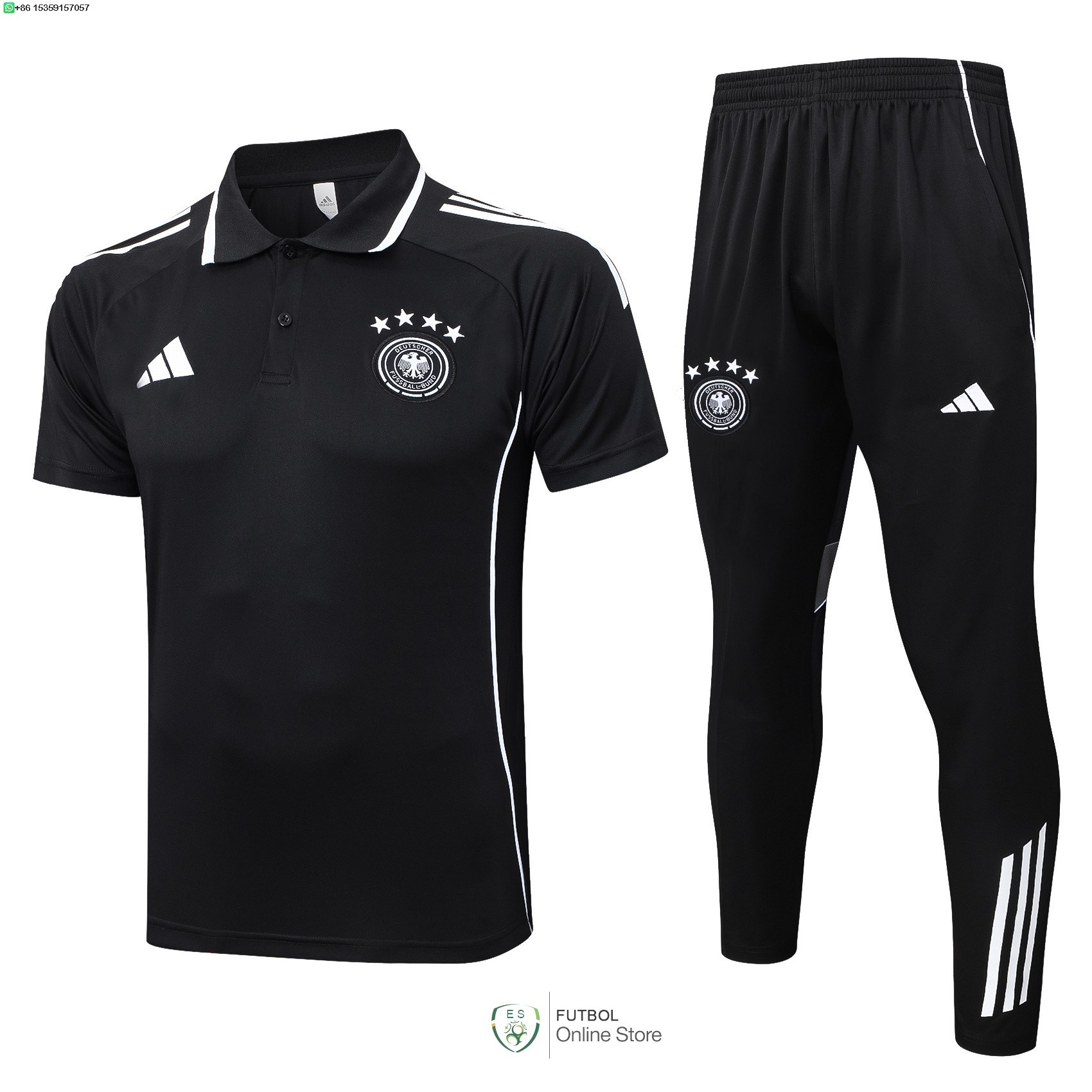 Conjunto Completo Polo Alemania 2025 Negro