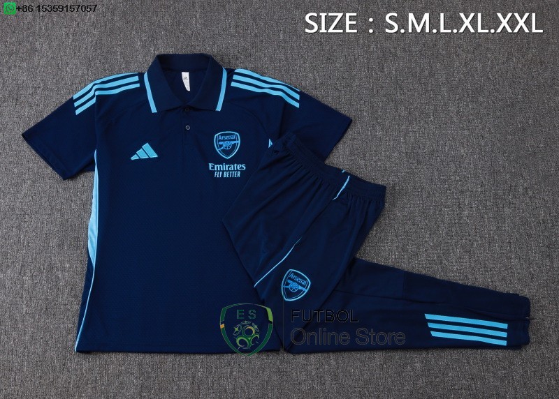 Conjunto Completo Polo Arsenal 25/2026 Azul Marino