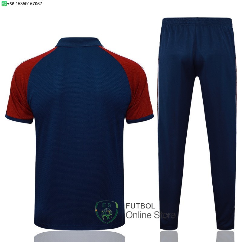 Conjunto Completo Polo Arsenal 25/2026 Azul Marino I Rojo