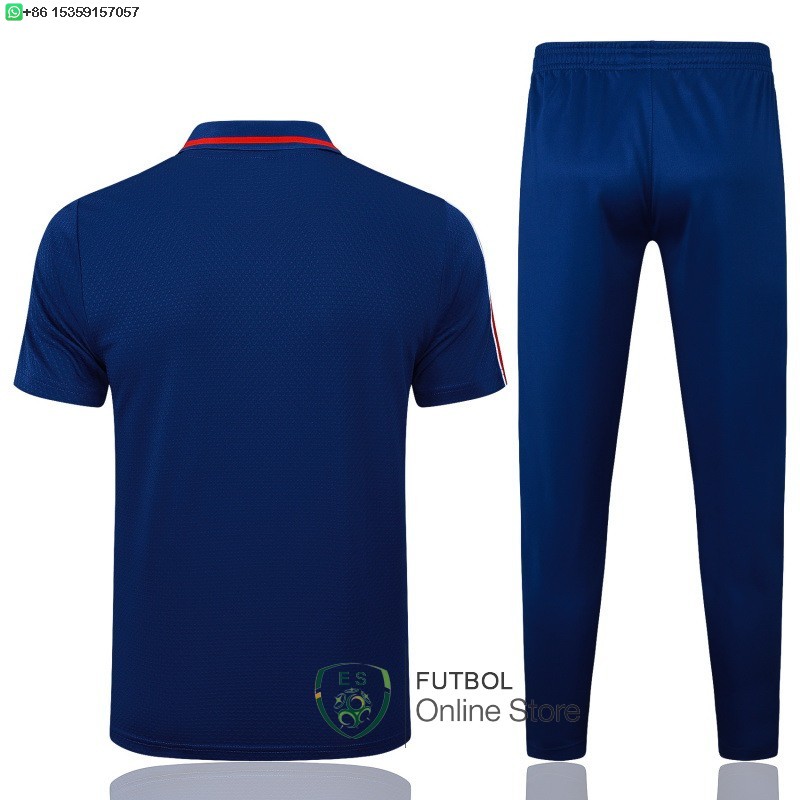 Conjunto Completo Polo Arsenal 25/2026 Azul Marino Rojo