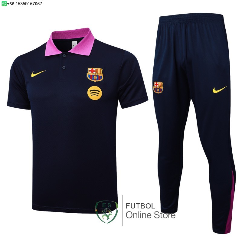 Conjunto Completo Polo Barcelona 25/2026 Azul Marino Purpura Conjunto Completo Polo Barcelona 25/2026 Azul Marino Purpura