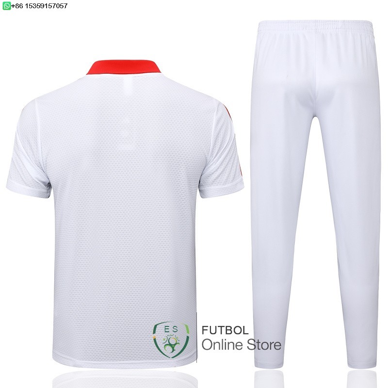 Conjunto Completo Polo Bayern Munich 25/2026 Blanco Rojo