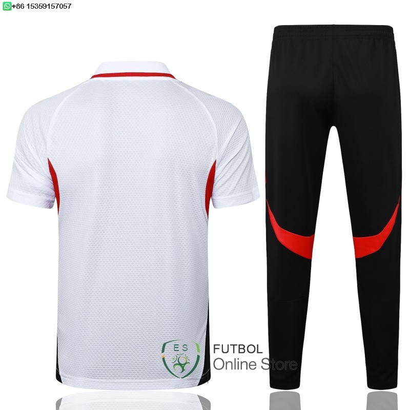 Conjunto Completo Polo Bayern Munich 25/2026 Blanco Rojo Negro