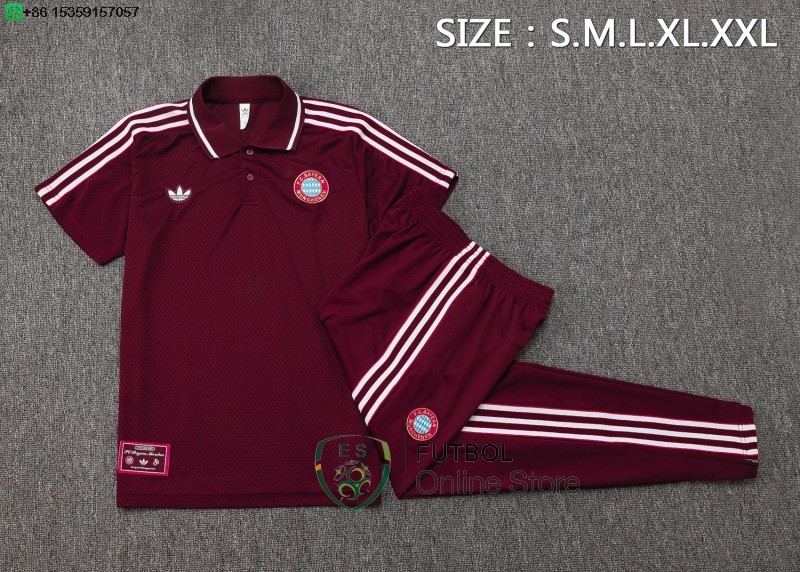 Conjunto Completo Polo Bayern Munich 25/2026 Borgona