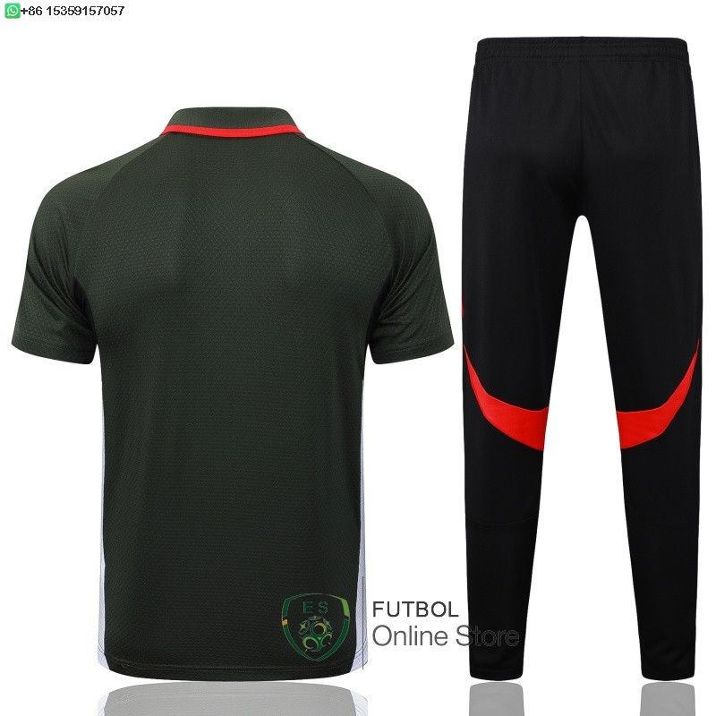 Conjunto Completo Polo Bayern Munich 25/2026 Verde Marino Rojo