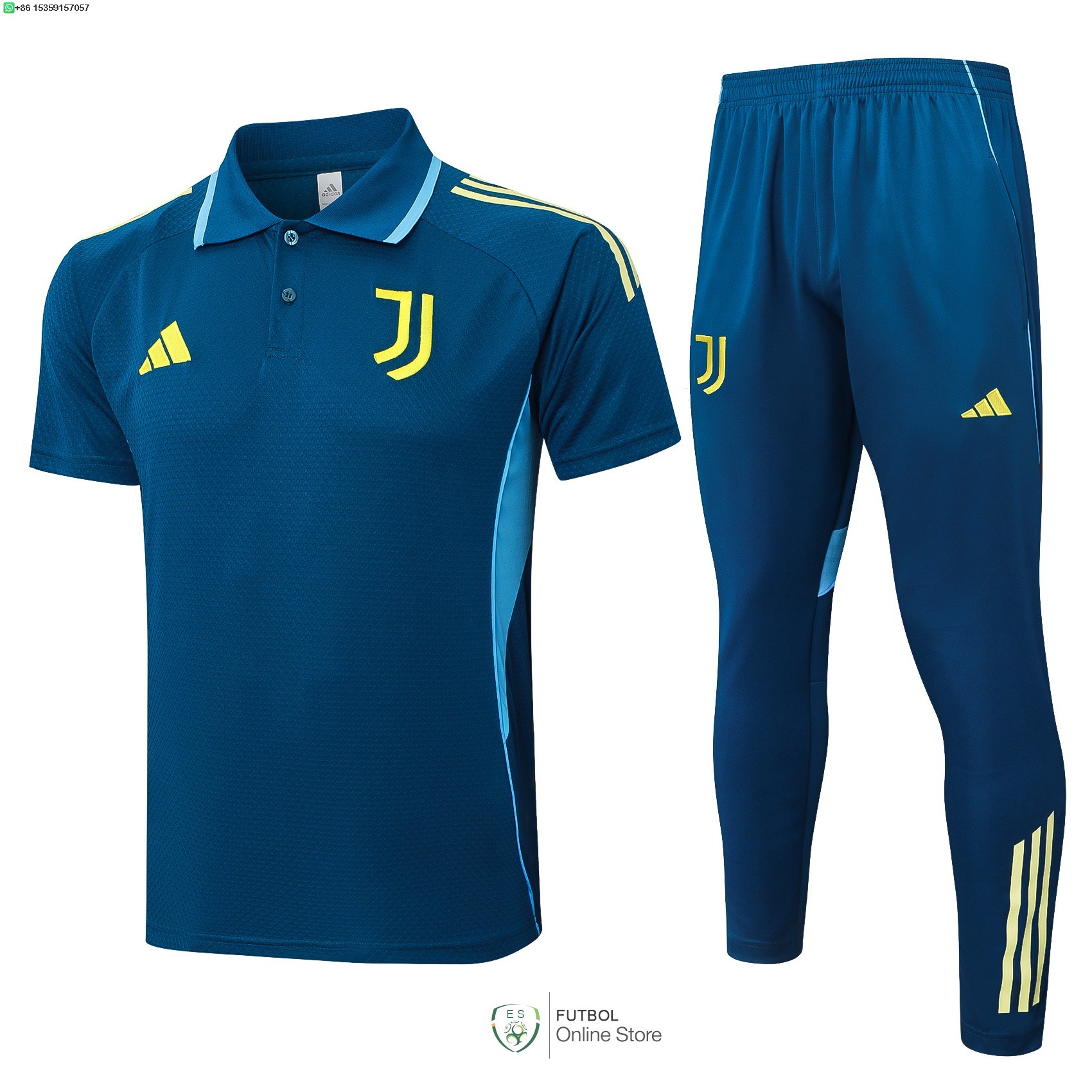 Conjunto Completo Polo Juventus 25/2026 Azul Verde Conjunto Completo Polo Juventus 25/2026 Azul Verde