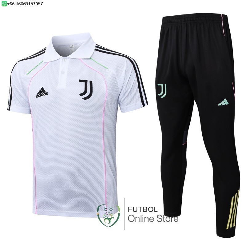 Conjunto Completo Polo Juventus 25/2026 Blanco Negro Conjunto Completo Polo Juventus 25/2026 Blanco Negro