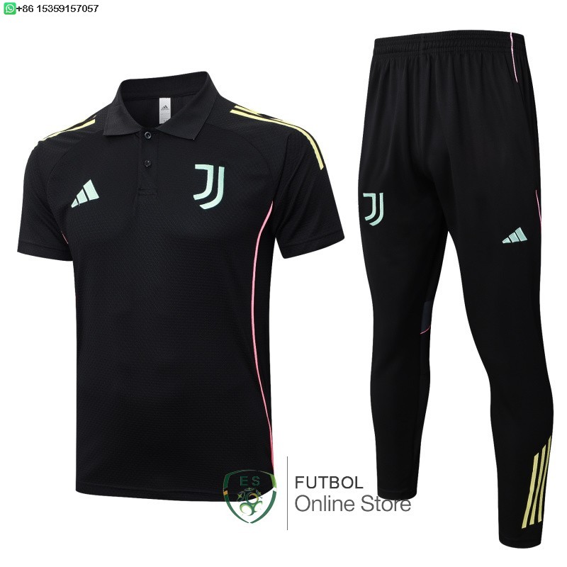 Conjunto Completo Polo Juventus 25/2026 Negro Conjunto Completo Polo Juventus 25/2026 Negro