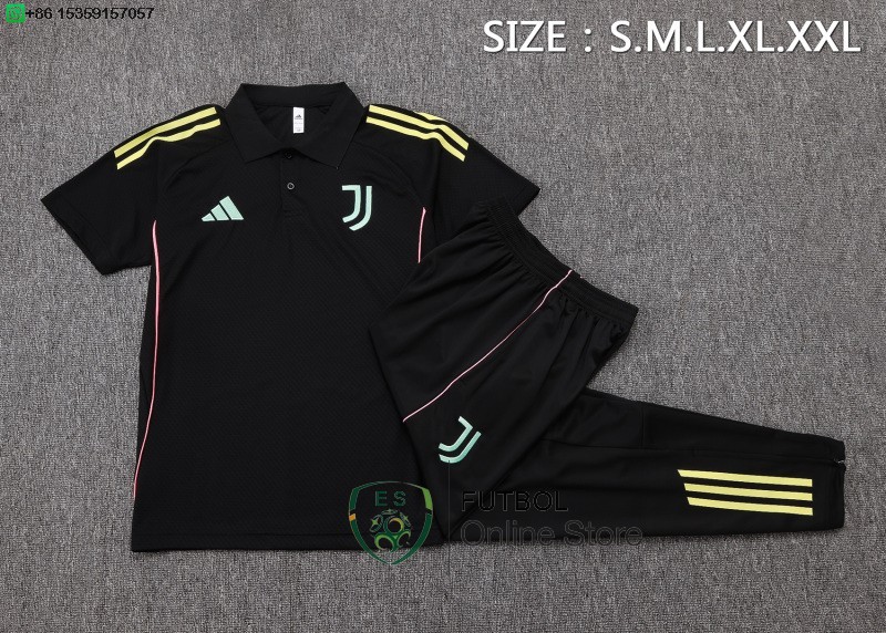 Conjunto Completo Polo Juventus 25/2026 Negro