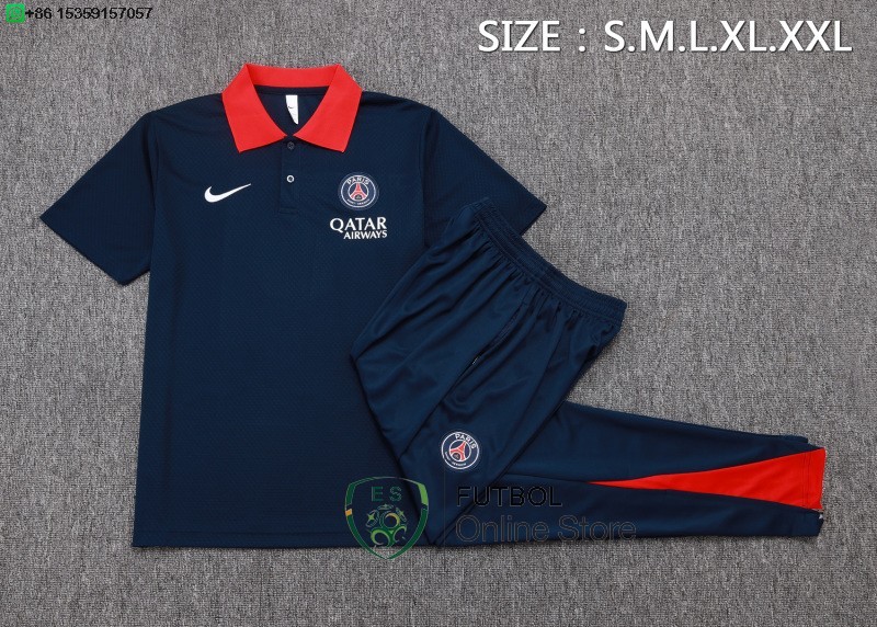 Conjunto Completo Polo Paris Saint Germain 25/2026 Azul Marino