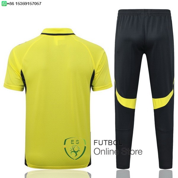 Conjunto Completo Polo Real Madrid 25/2026 Amarillo Negro