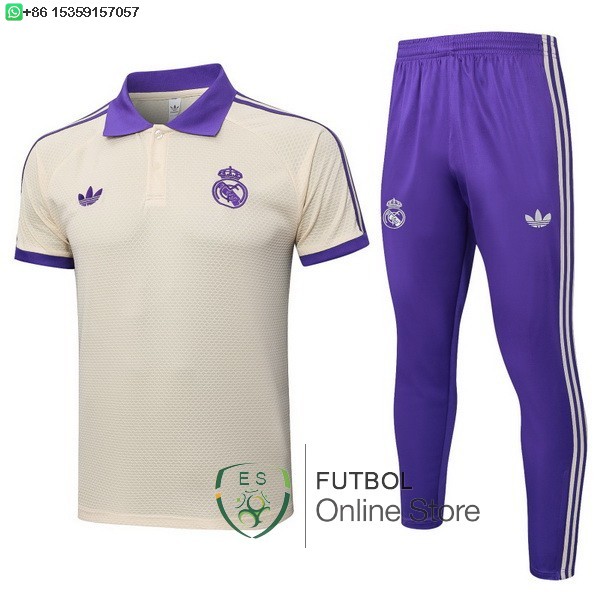 Conjunto Completo Polo Real Madrid 25/2026 Amarillo Purpura