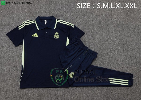 Conjunto Completo Polo Real Madrid 25/2026 Azul