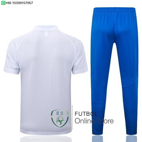 Conjunto Completo Polo Real Madrid 25/2026 Blanco Azul