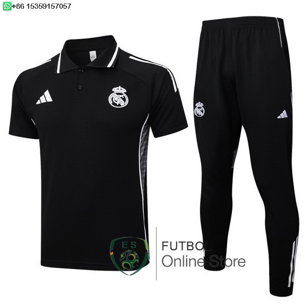 Conjunto Completo Polo Real Madrid 25/2026 Negro