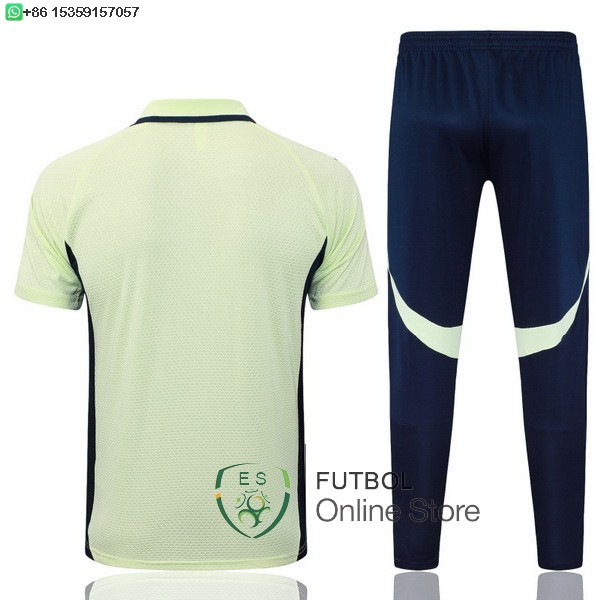 Conjunto Completo Polo Real Madrid 25/2026 Verde Claro Negro