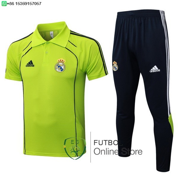 Conjunto Completo Polo Real Madrid 25/2026 Verde Negro