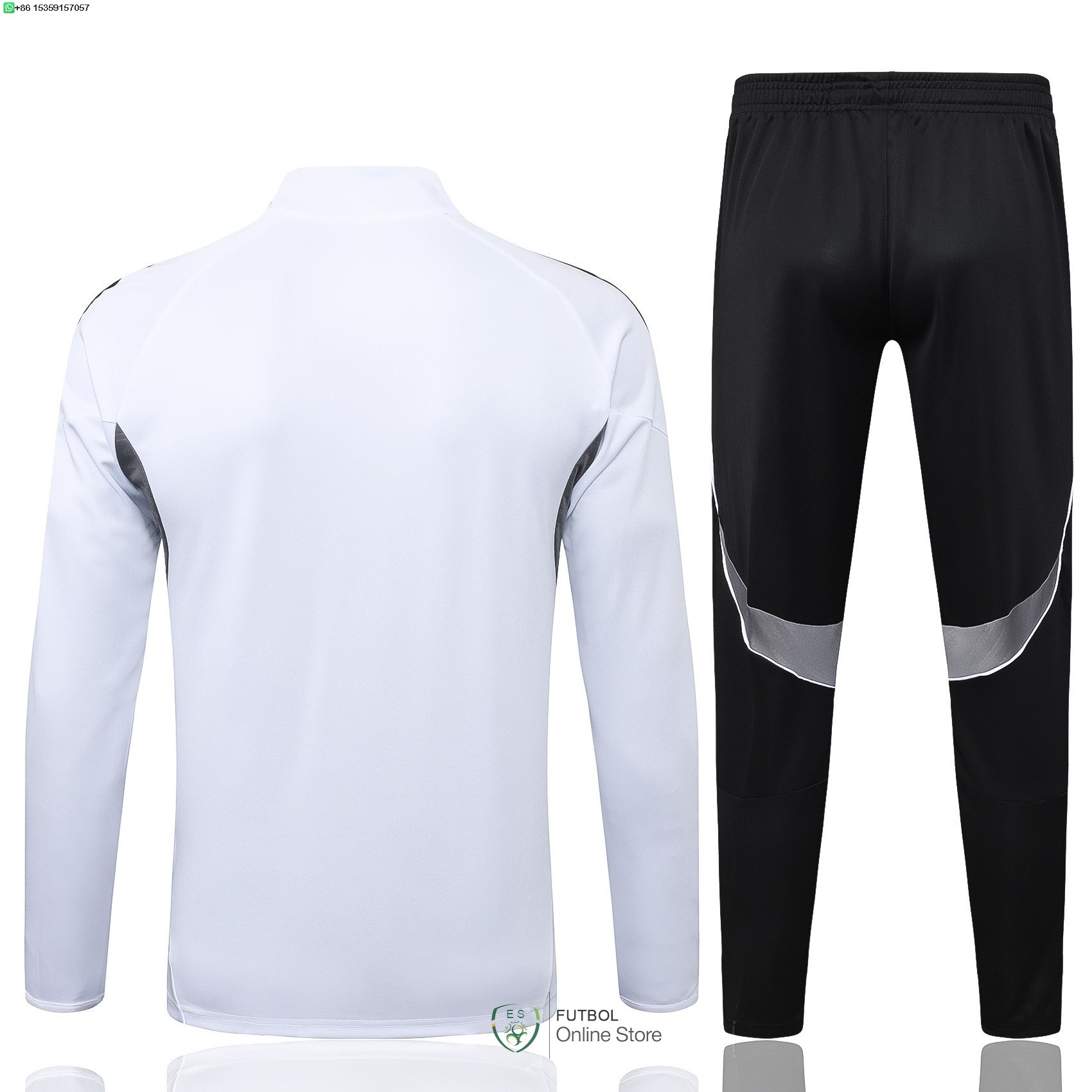 Conjunto Completo Ropa Deportiva Con Cremallera Larga Alemania 2025 Blanco I Negro