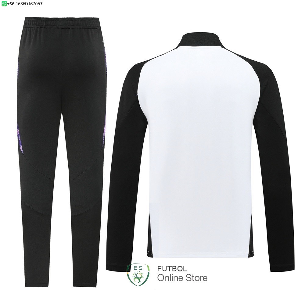 Conjunto Completo Ropa Deportiva Con Cremallera Larga Alemania 2025 Blanco Negro Purpura