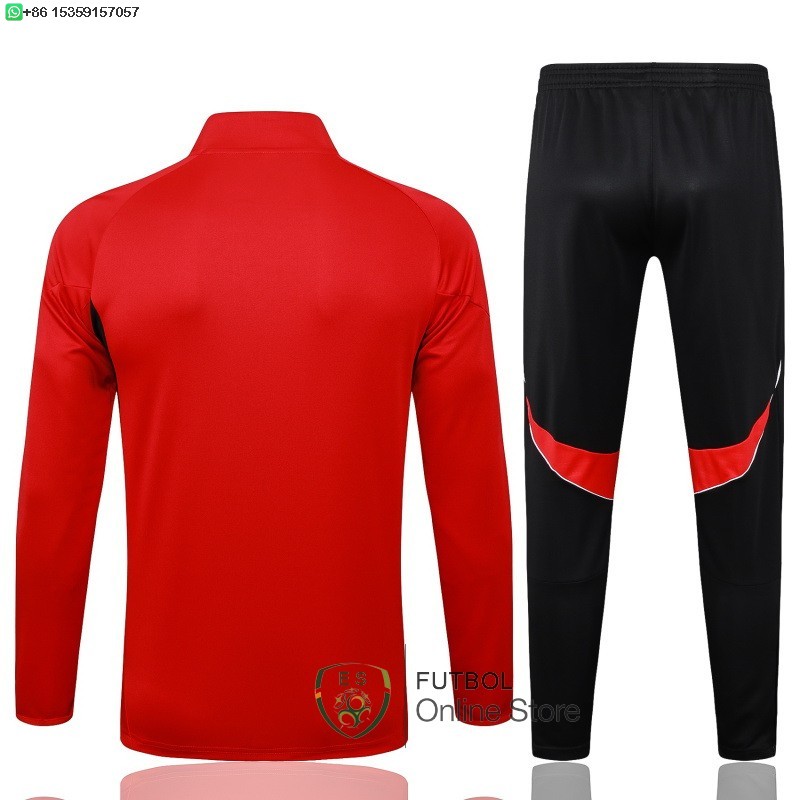 Conjunto Completo Ropa Deportiva Con Cremallera Larga Arsenal 25/2026 Rojo Negro