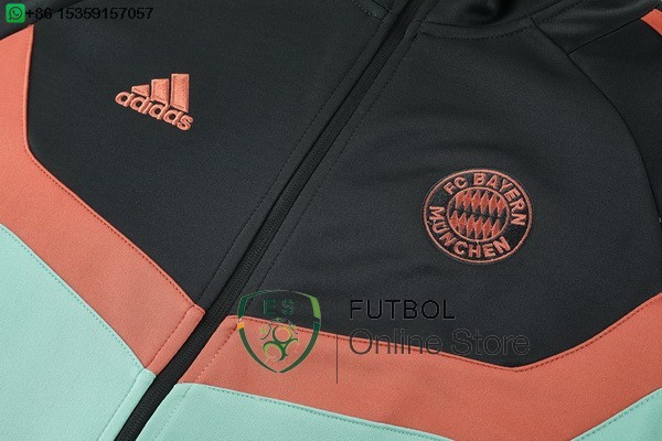 Conjunto Completo Ropa Deportiva Con Cremallera Larga Bayern Munich 24/2025 Gris Verde