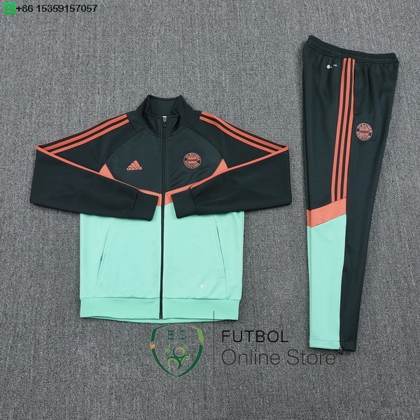 Conjunto Completo Ropa Deportiva Con Cremallera Larga Bayern Munich 24/2025 Gris Verde