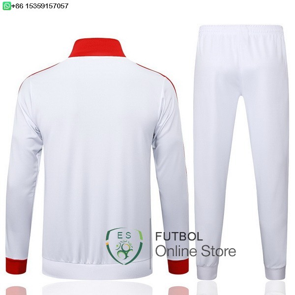 Conjunto Completo Ropa Deportiva Con Cremallera Larga Bayern Munich 25/2026 Blanco Rojo