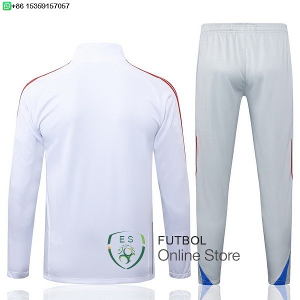 Conjunto Completo Ropa Deportiva Con Cremallera Larga Bayern Munich 25/2026 Blanco Rojo