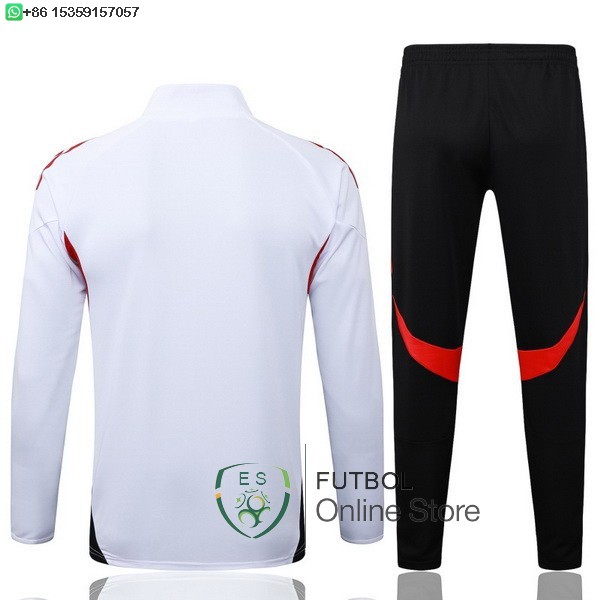 Conjunto Completo Ropa Deportiva Con Cremallera Larga Bayern Munich 25/2026 Blanco Rojo