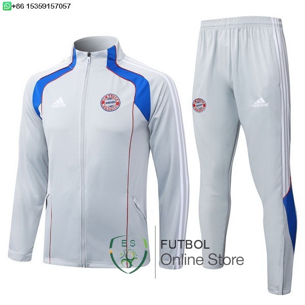 Conjunto Completo Ropa Deportiva Con Cremallera Larga Bayern Munich 25/2026 Gris Azul Rojo Conjunto Completo Ropa Deportiva Con Cremallera Larga Bayern Munich 25/2026 Gris Azul Rojo