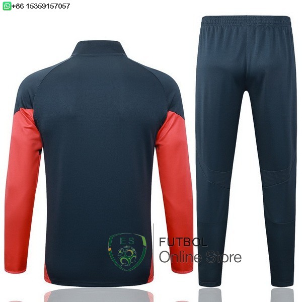 Conjunto Completo Ropa Deportiva Con Cremallera Larga Bayern Munich 25/2026 Gris Marino Rojo