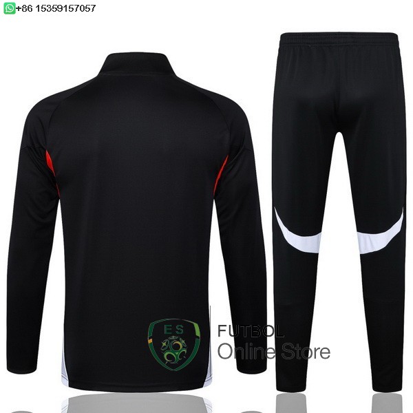 Conjunto Completo Ropa Deportiva Con Cremallera Larga Bayern Munich 25/2026 Negro Rojo Blanco