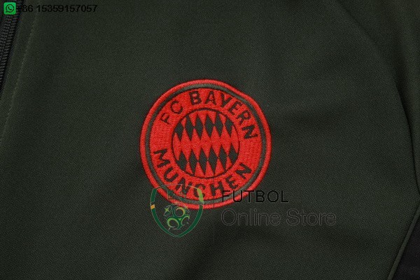 Conjunto Completo Ropa Deportiva Con Cremallera Larga Bayern Munich 25/2026 Verde Marino