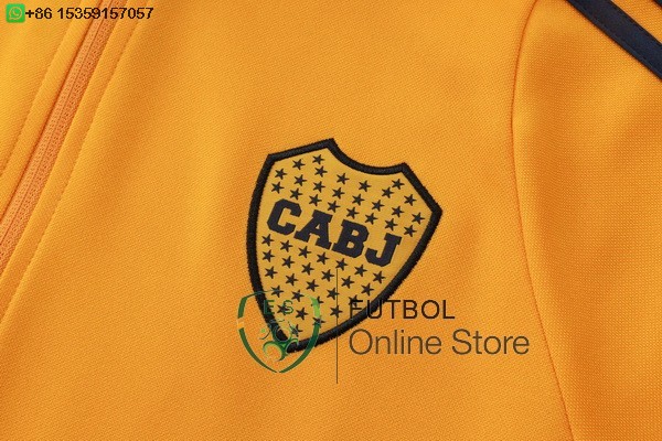 Conjunto Completo Ropa Deportiva Con Cremallera Larga Boca Juniors 24/2025 Amarillo Azul