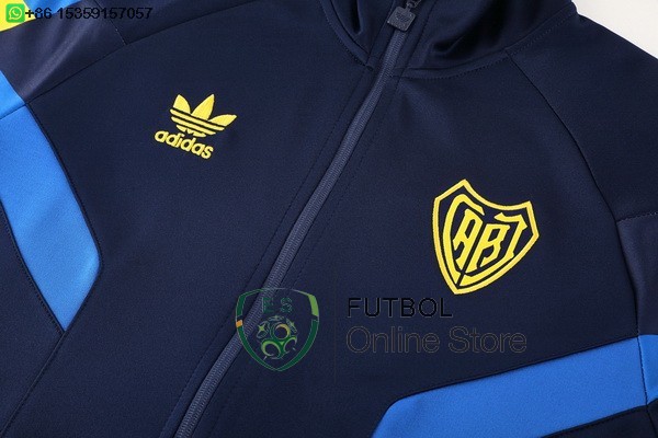 Conjunto Completo Ropa Deportiva Con Cremallera Larga Boca Juniors 24/2025 Amarillo I Azul