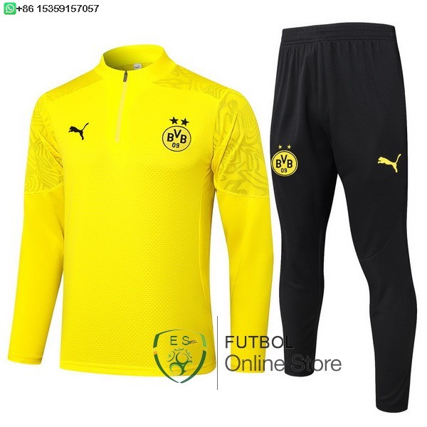 Conjunto Completo Ropa Deportiva Con Cremallera Larga Borussia Dortmund 24/2025 Amarillo Negro