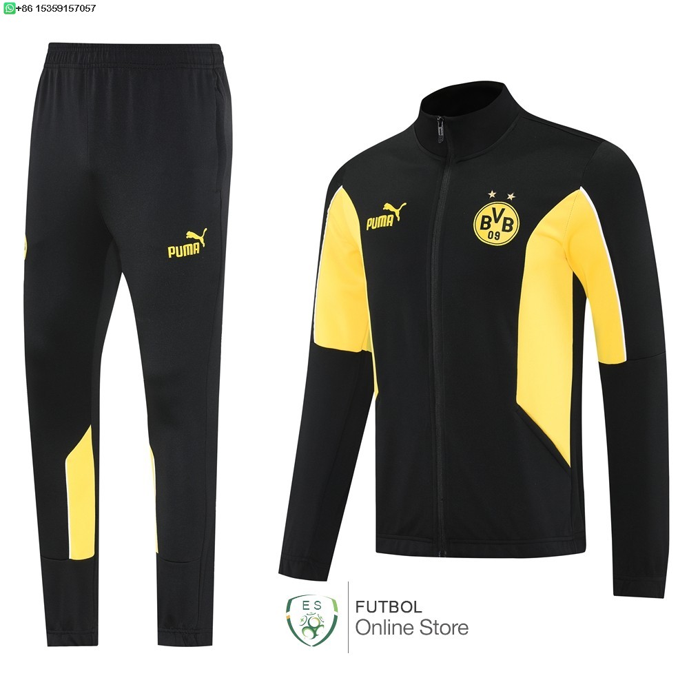 Conjunto Completo Ropa Deportiva Con Cremallera Larga Borussia Dortmund 25/2026 Negro Amarillo Conjunto Completo Ropa Deportiva Con Cremallera Larga Borussia Dortmund 25/2026 Negro Amarillo