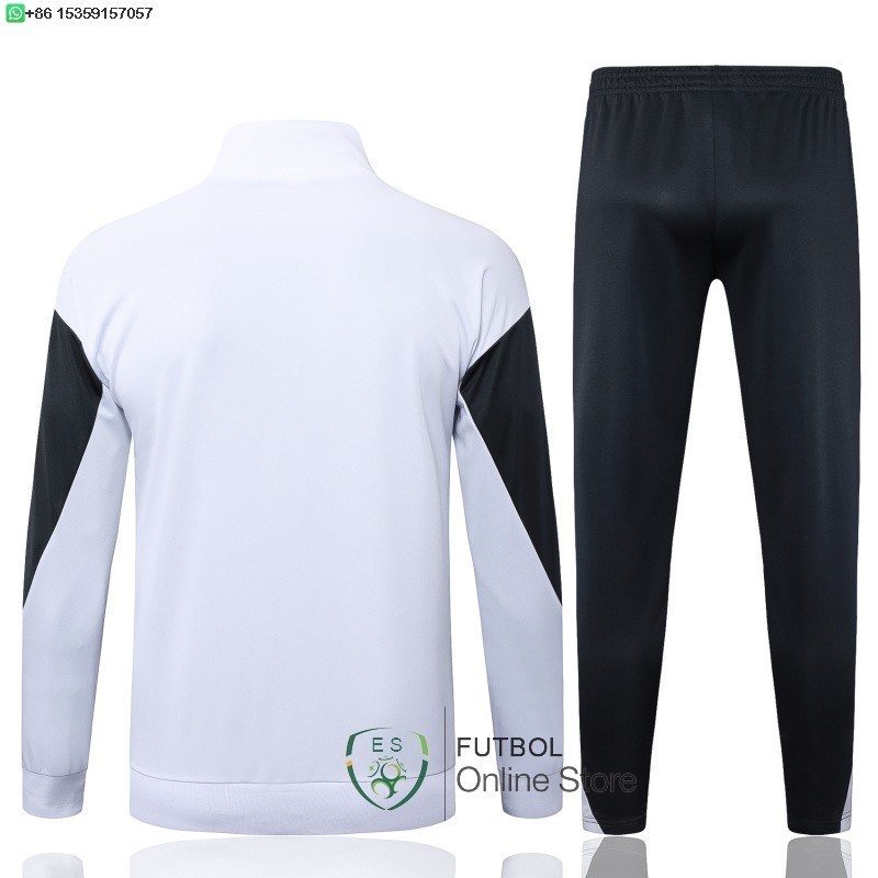 Conjunto Completo Ropa Deportiva Con Cremallera Larga Chelsea 25/2026 Blanco Negro