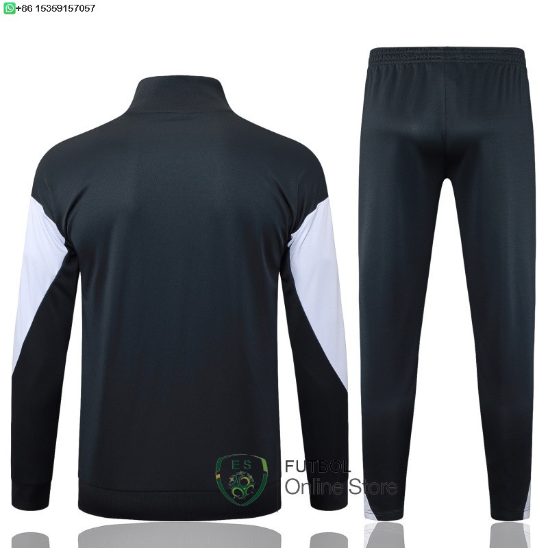 Conjunto Completo Ropa Deportiva Con Cremallera Larga Chelsea 25/2026 Gris Marino Blanco
