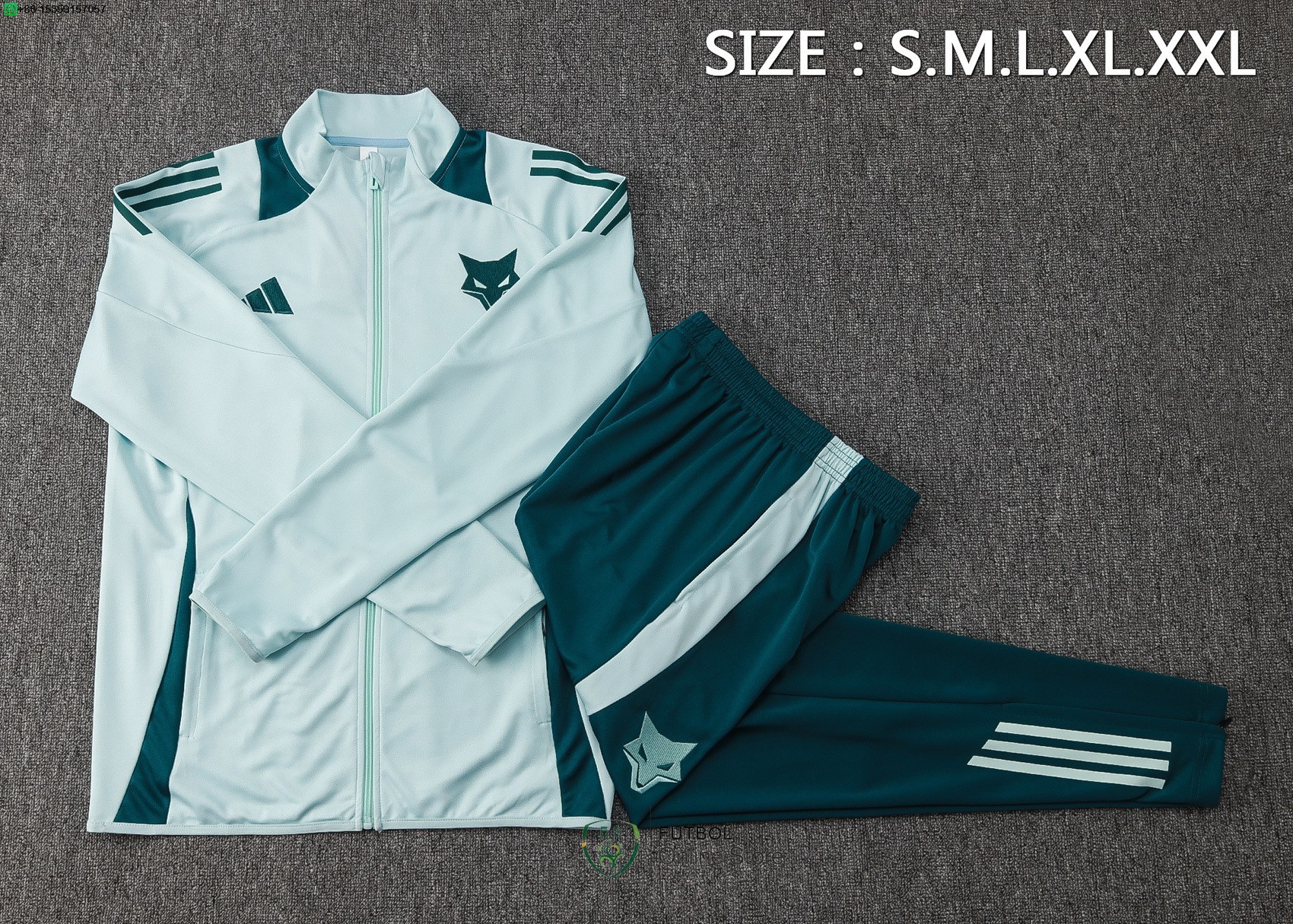 Conjunto Completo Ropa Deportiva Con Cremallera Larga Cruzeiro 25/2026 Verde