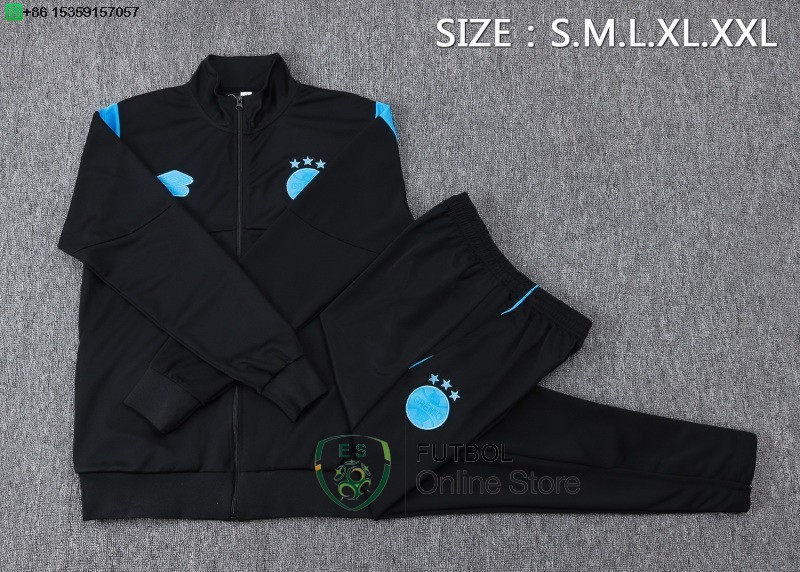 Conjunto Completo Ropa Deportiva Con Cremallera Larga Gremio 25/2026 Negro