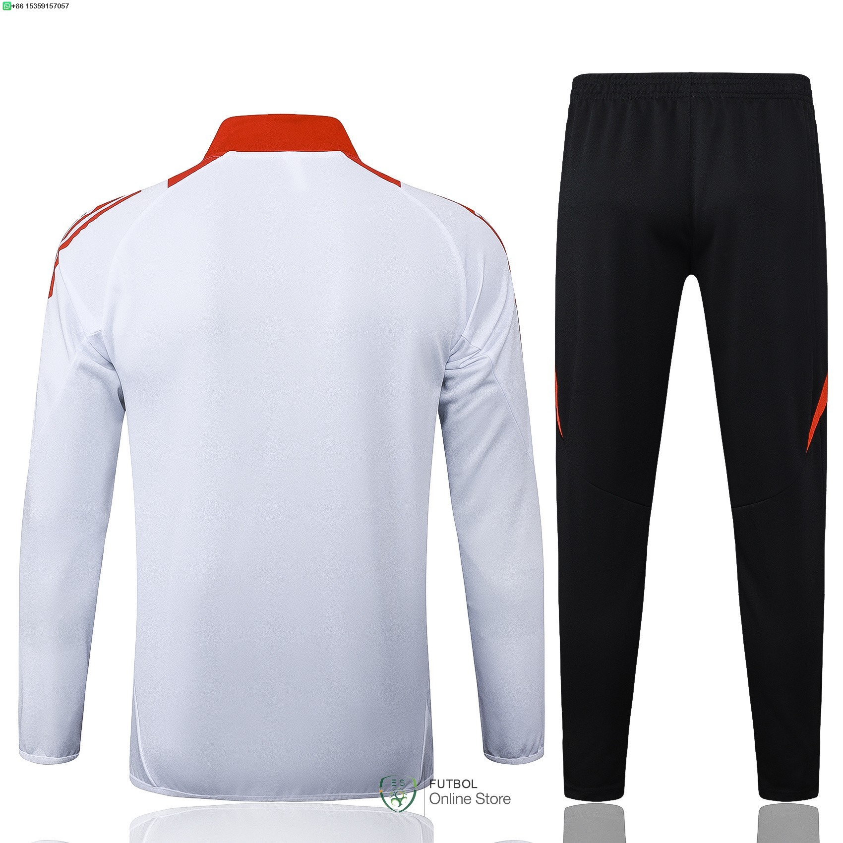 Conjunto Completo Ropa Deportiva Con Cremallera Larga Internacional 25/2026 Blanco Negro